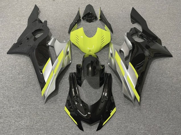 Mejores Carenados Moto Yamaha YZF R6 2017-2023 - Gris Neon Amarillo Negro Brillante