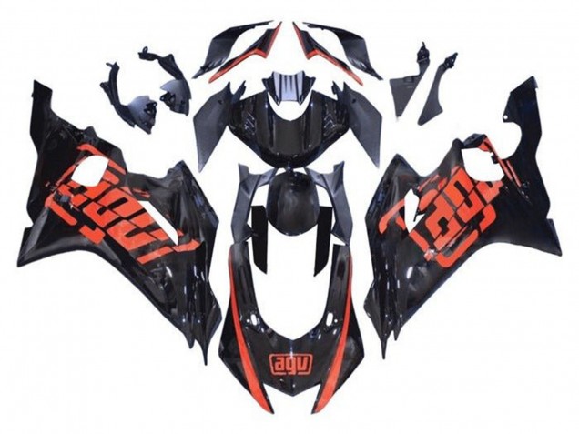 Mejores Carenados Moto Yamaha YZF R6 2017-2023 - Negro Brillante Rojo AGV