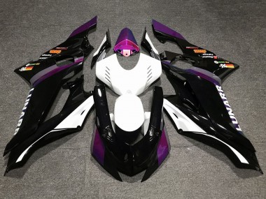 Mejores Carenados Moto Yamaha YZF R6 2017-2023 - Blanco Púrpura Negro Brillante