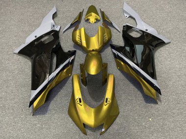 Mejores Carenados Moto Yamaha YZF R6 2017-2023 - Gris Oro Negro Brillante