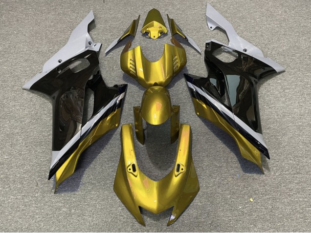 Mejores Carenados Moto Yamaha YZF R6 2017-2023 - Gris Oro Negro Brillante
