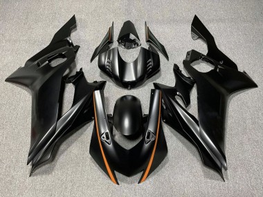 Mejores Carenados Moto Yamaha YZF R6 2017-2023 - Negro Mate Naranja