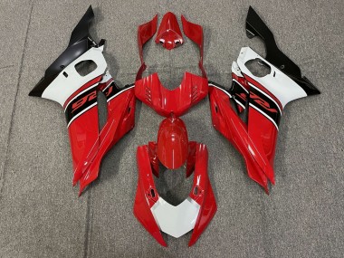 Mejores Carenados Moto Yamaha YZF R6 2017-2023 - Blanco Rojo Negro Mate