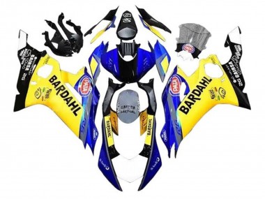 Mejores Carenados Moto Yamaha YZF R6 2017-2023 - Amarillo Azul Negro Bardahl