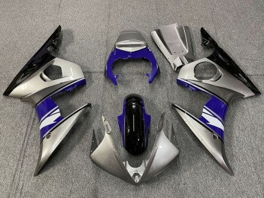 Mejores Carenados Moto Yamaha YZF R6 2005 - Plata Azul Negro Blanco