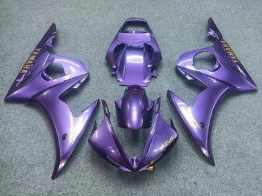 Mejores Carenados Moto Yamaha YZF R6 2003-2004 - Púrpura Oro Calcomanías