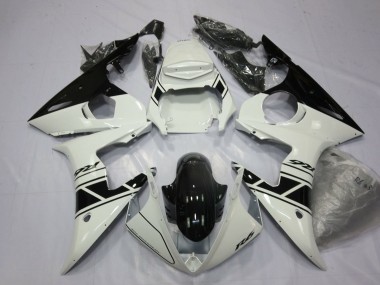 Mejores Carenados Moto Yamaha YZF R6 2003-2004 - Blanco Negro Brillante