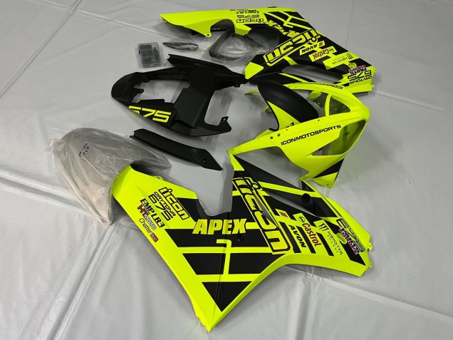 Mejores Carenados Moto Triumph Daytona 675 Triple 2006-2008 - Amarillo Negro Mate