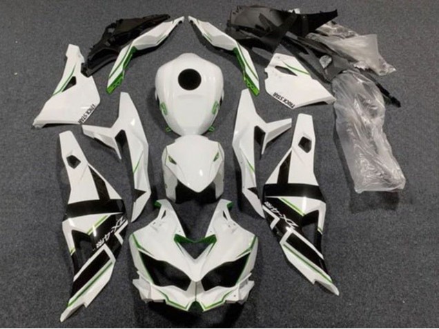 Mejores Carenados Moto Kawasaki ZX4R ZX-4RR 2019-2025 - Blanco Negro Verde