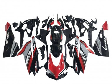 Mejores Carenados Moto Honda CBR250RR 2017-2022 - Rojo Plata Negro Brillante