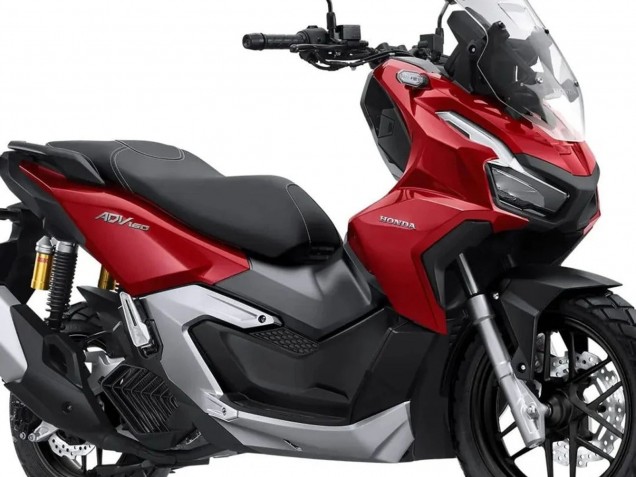 Mejores Carenados Moto Honda ADV160 2022-2024 - Plata Rojo Negro Mate