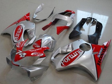 Mejores Carenados Moto Honda VTR1000 2000-2006 - Plata Rojo Fortuna 74