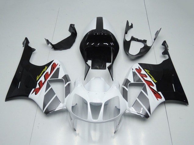 Mejores Carenados Moto Honda VTR1000 2000-2006 - Blanco Negro Brillante