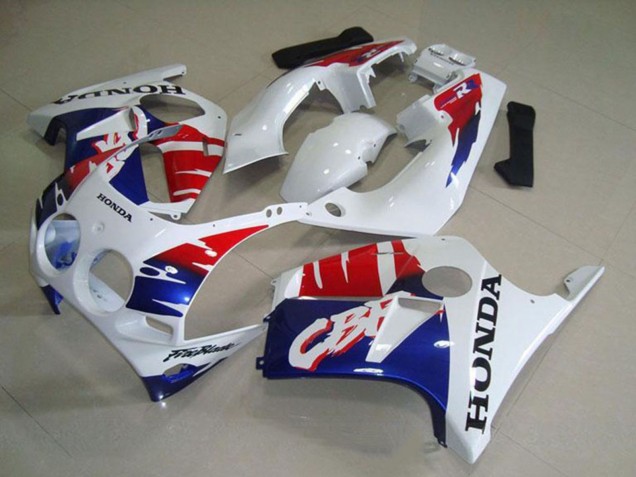 Mejores Carenados Moto Honda CBR250RR MC19 1988-1989 - Blanco Rojo Azul
