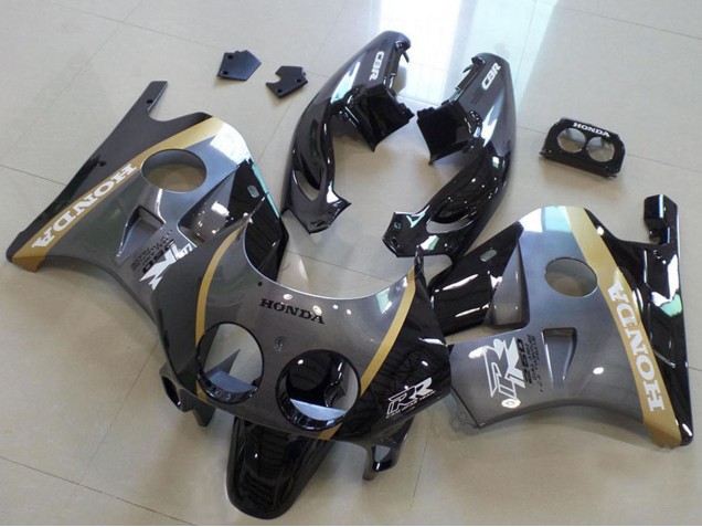 Mejores Carenados Moto Honda CBR250RR MC22 1990-1998 - Gris Oro Negro Brillante