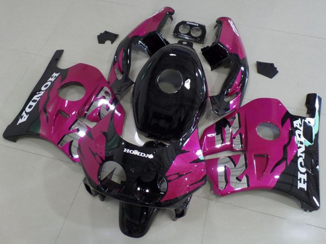 Mejores Kits Carenado Moto Honda CBR250RR MC22 1990-1998 - Rosa Negro Brillante
