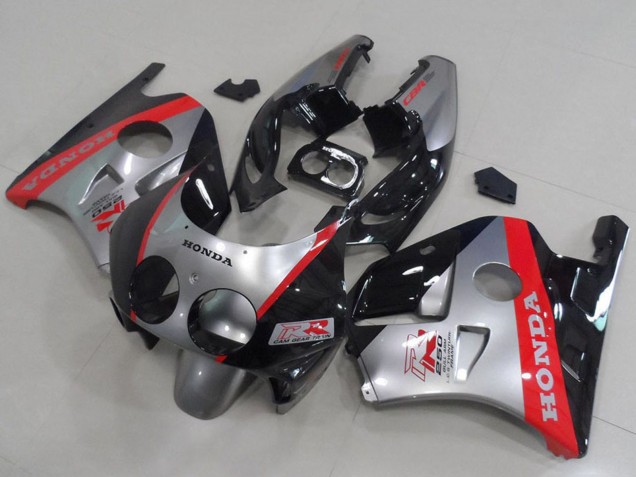 Mejores Carenados Moto Honda CBR250RR MC22 1990-1998 - Plata Rojo Negro Brillante