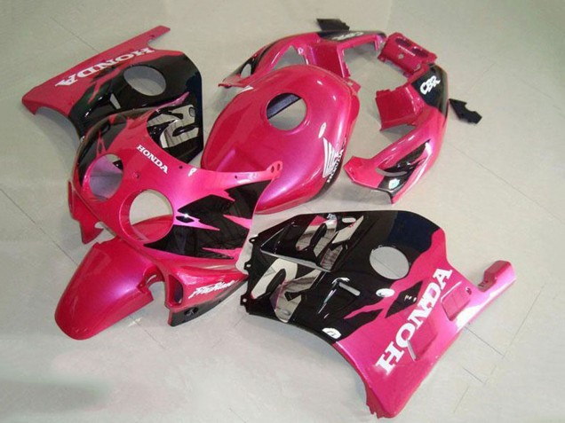 Mejores Carenado Moto Honda CBR250RR MC22 1990-1998 - Rosa Negro Brillante