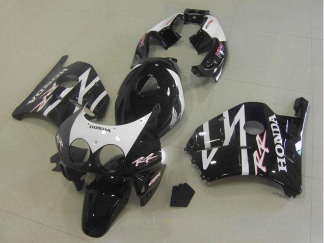 Mejores Carenados Moto Honda CBR250RR MC22 1990-1998 - Negro Brillante Blanco