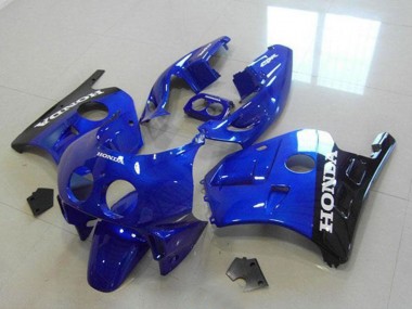 Mejores Carenados Moto Honda CBR250RR MC22 1990-1998 - Azul Negro Brillante Blanco Calcomanías