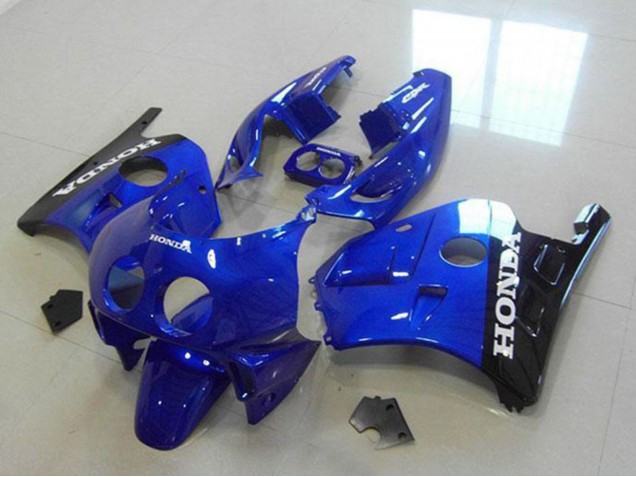 Mejores Carenados Moto Honda CBR250RR MC22 1990-1998 - Azul Negro Brillante Blanco Calcomanías