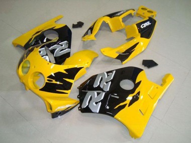 Mejores Carenado Moto Honda CBR250RR MC22 1990-1998 - Amarillo Negro Brillante