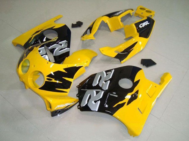 Mejores Carenado Moto Honda CBR250RR MC22 1990-1998 - Amarillo Negro Brillante