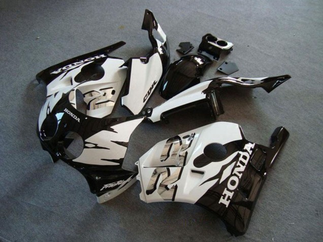 Mejores Carenado Moto Honda CBR250RR MC22 1990-1998 - Blanco Negro Brillante