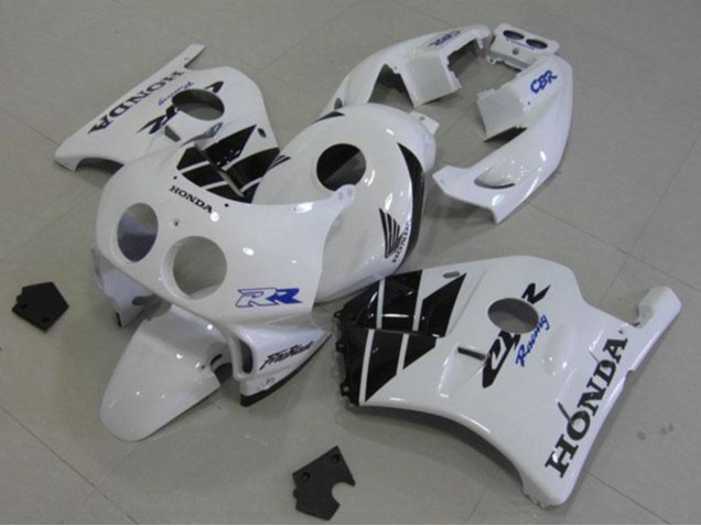 Mejores Carenados Moto Honda CBR250RR MC22 1990-1998 - Blanco Negro Brillante