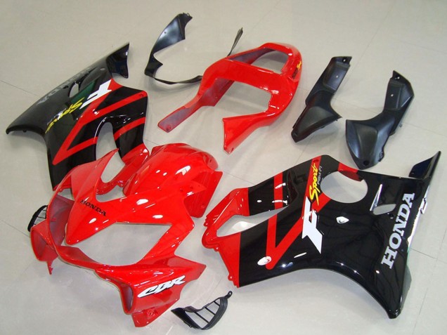 Mejores Carenado Moto Honda CBR600 F4i 2001-2003 - Rojo Negro Brillante