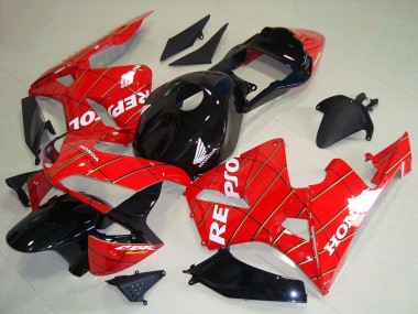 Mejores Carenados Moto Honda CBR600RR 2003-2004 - Rojo Negro Brillante Spider Man Blanco Repsol