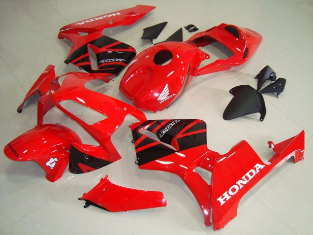 Mejores Carenados ABS Honda CBR600RR 2003-2004 - Rojo Negro Brillante