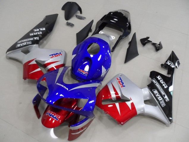 Mejores Carenados Moto Honda CBR600RR 2003-2004 - Plata Rojo Azul Negro Brillante HRC