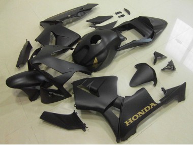Mejores Carenados Moto Honda CBR600RR 2003-2004 - Negro Mate Oro Calcomanía
