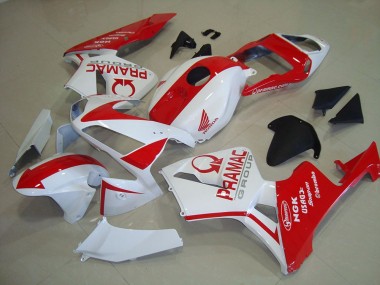 Mejores Carenados Moto Honda CBR600RR 2003-2004 - Blanco Rojo Pramac