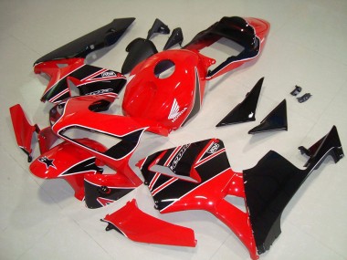 Mejores Carenados Moto Honda CBR600RR 2003-2004 - Rojo Negro Brillante