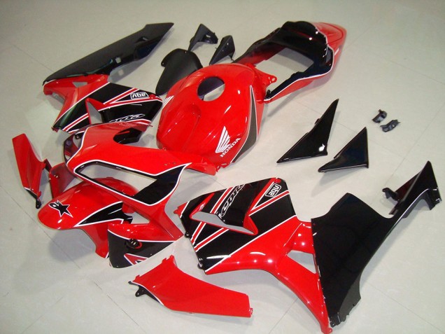 Mejores Carenados Moto Honda CBR600RR 2003-2004 - Rojo Negro Brillante