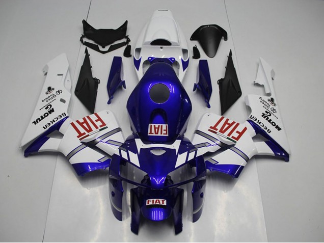 Mejores Carenados Moto Honda CBR600RR 2005-2006 - Blanco Azul Rojo Fiat