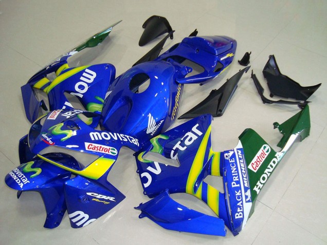 Mejores Carenados Moto Honda CBR600RR 2005-2006 - Azul Amarillo Verde Blanco MoviStar Rojo Castrol
