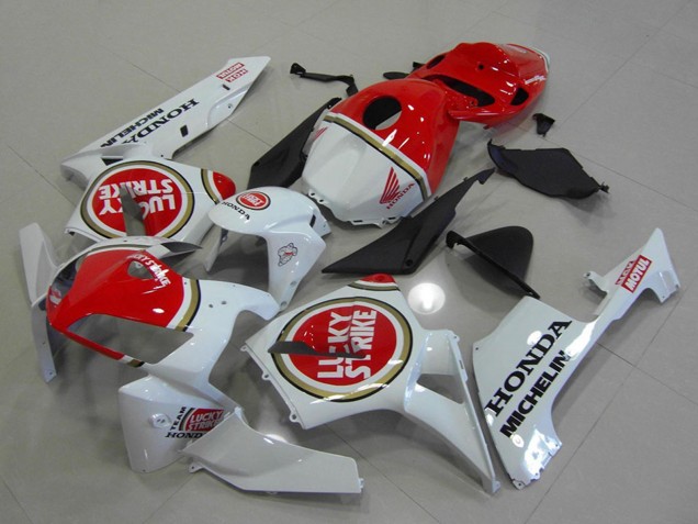 Mejores Carenados Moto Honda CBR600RR 2005-2006 - Blanco Rojo Lucky Strike