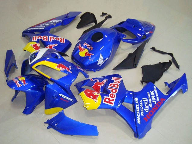 Mejores Carenados Moto Honda CBR600RR 2005-2006 - Azul Amarillo Rojo Bull