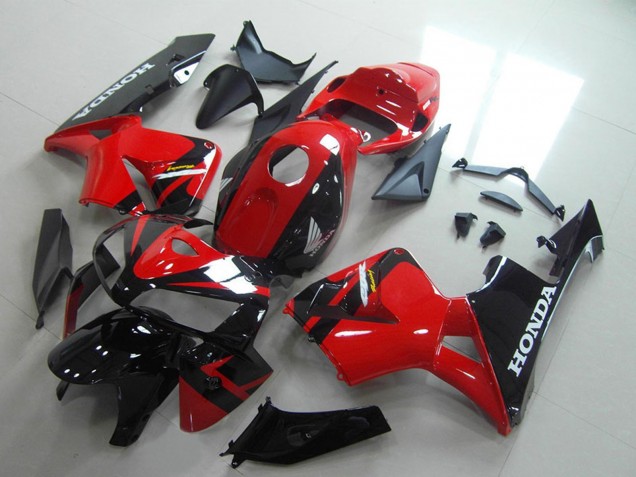 Mejores Carenados Moto Honda CBR600RR 2005-2006 - Rojo Negro Brillante