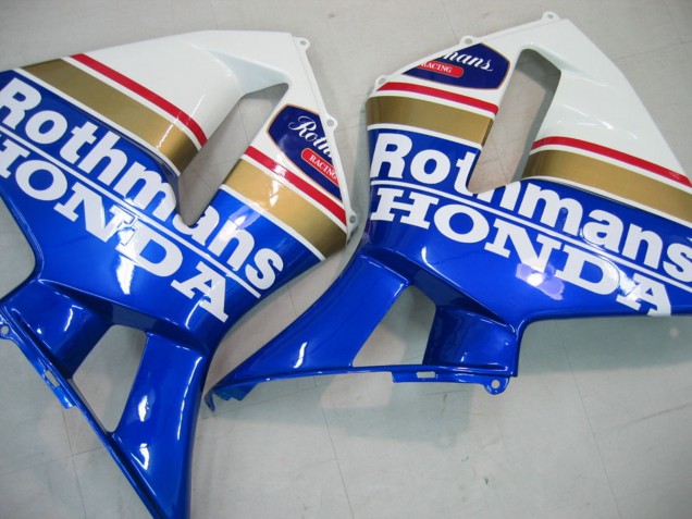 Mejores Carenados Moto Honda CBR600RR 2005-2006 - Azul Blanco Amarillo Rothmans