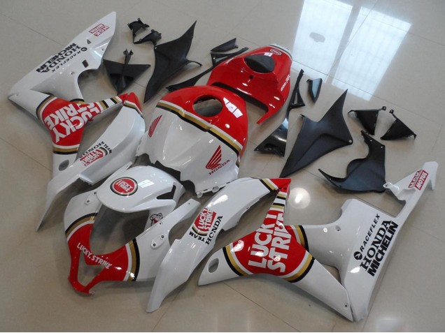 Mejores Carenados Moto Honda CBR600RR 2007-2008 - Blanco Rojo Lucky Strike