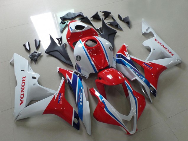 Mejores Carenados Moto Honda CBR600RR 2007-2008 - Blanco Rojo Azul Claro HRC