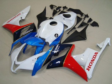 Mejores Carenado Moto Honda CBR600RR 2007-2008 - Blanco Azul Rojo Negro Brillante