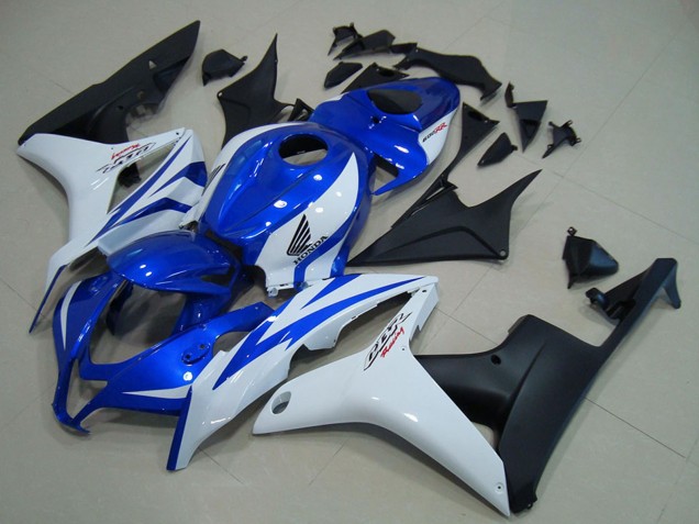 Mejores Carenados Moto Honda CBR600RR 2007-2008 - Blanco Azul Negro Mate