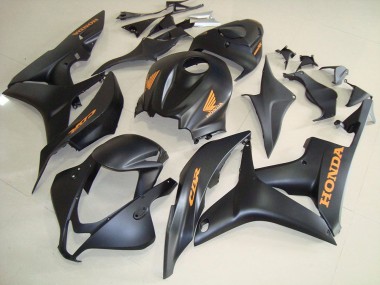 Mejores Carenados Moto Honda CBR600RR 2007-2008 - Negro Mate Oro Calcomanías