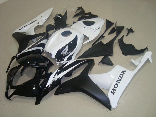 Mejores Carenados Moto Honda CBR600RR 2007-2008 - Blanco Negro Brillante Negro Mate