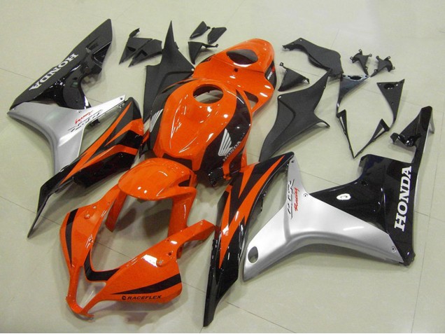 Mejores Carenado Moto Honda CBR600RR 2007-2008 - Plata Naranja Negro Brillante